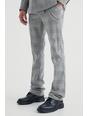 Grey Skinny Flare Pow Check Trouser With Chain