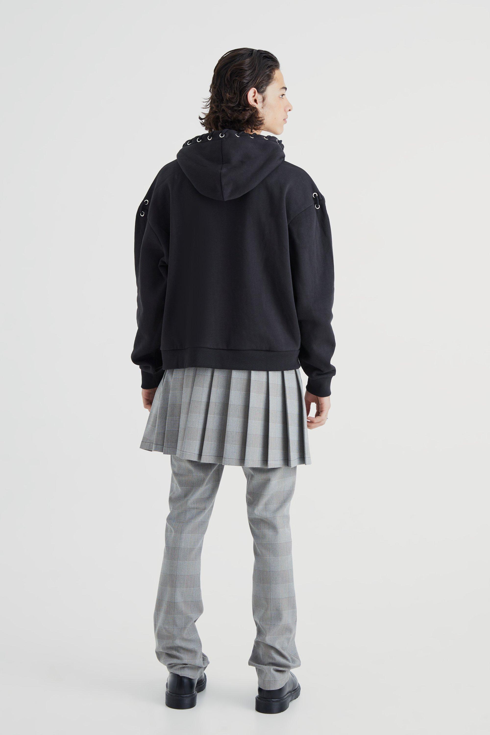 Mid length pleated skirts mens store