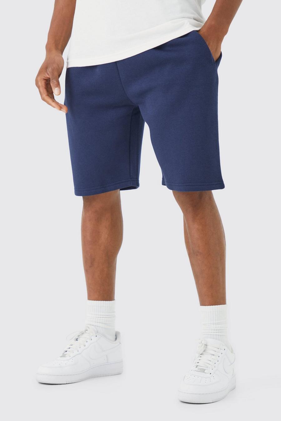 Navy Loose Fit Jersey Short 