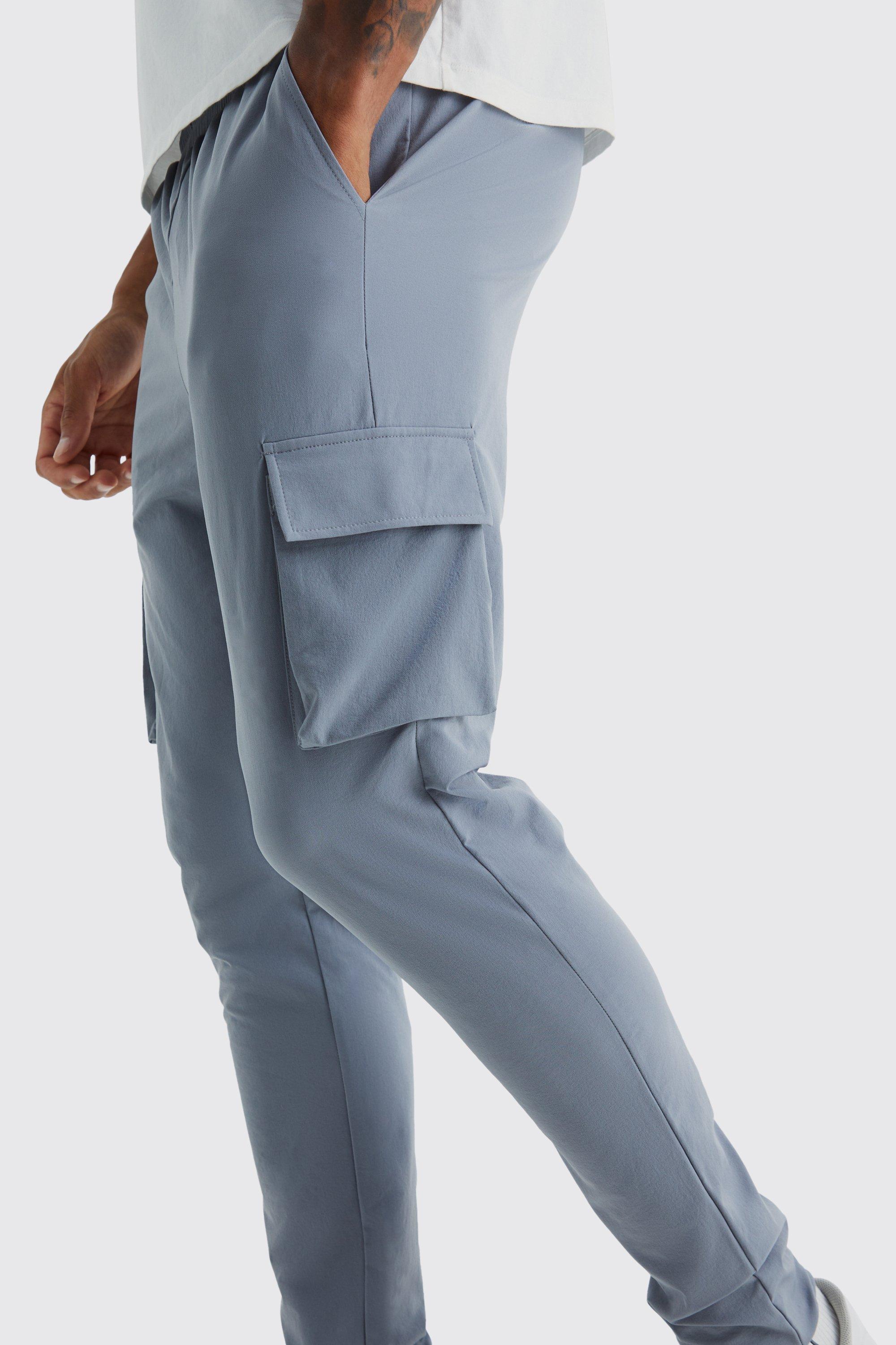 ASOS DESIGN skinny cargo pants in gray