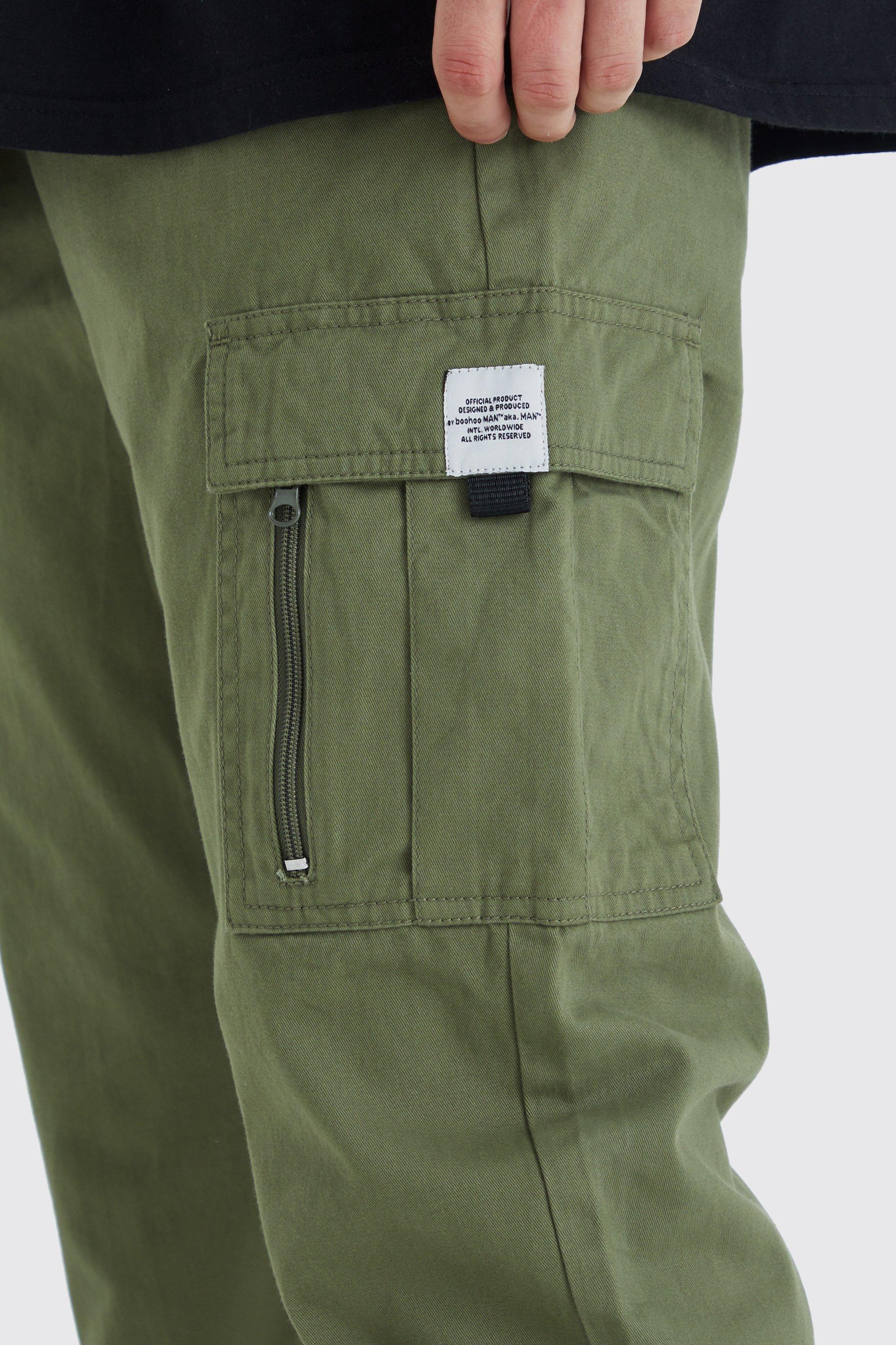 Olive zipper sale pants