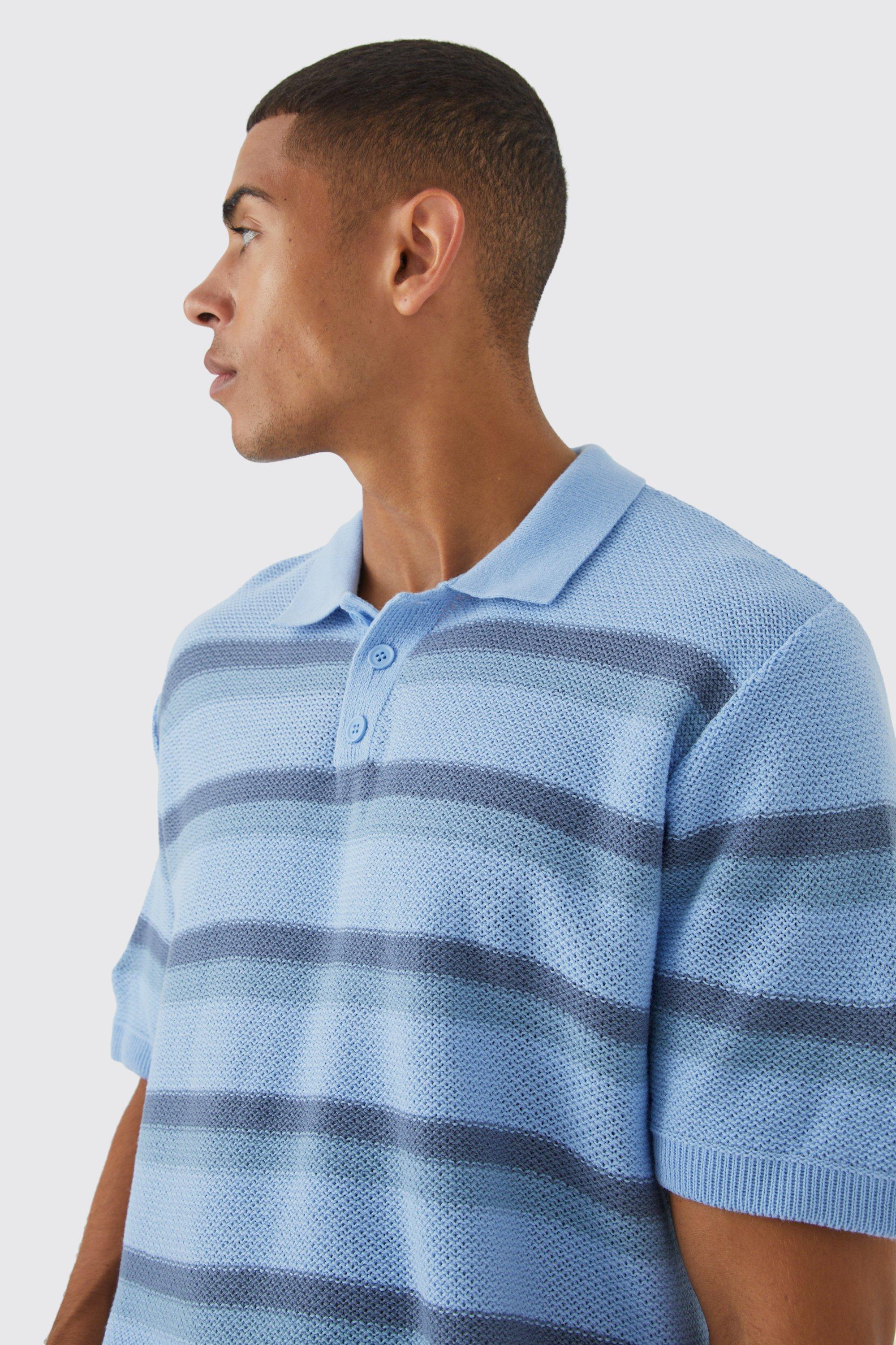 oversized striped polo