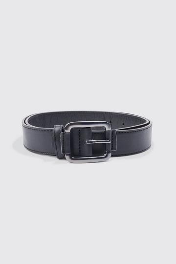 Black Faux Leather Belt