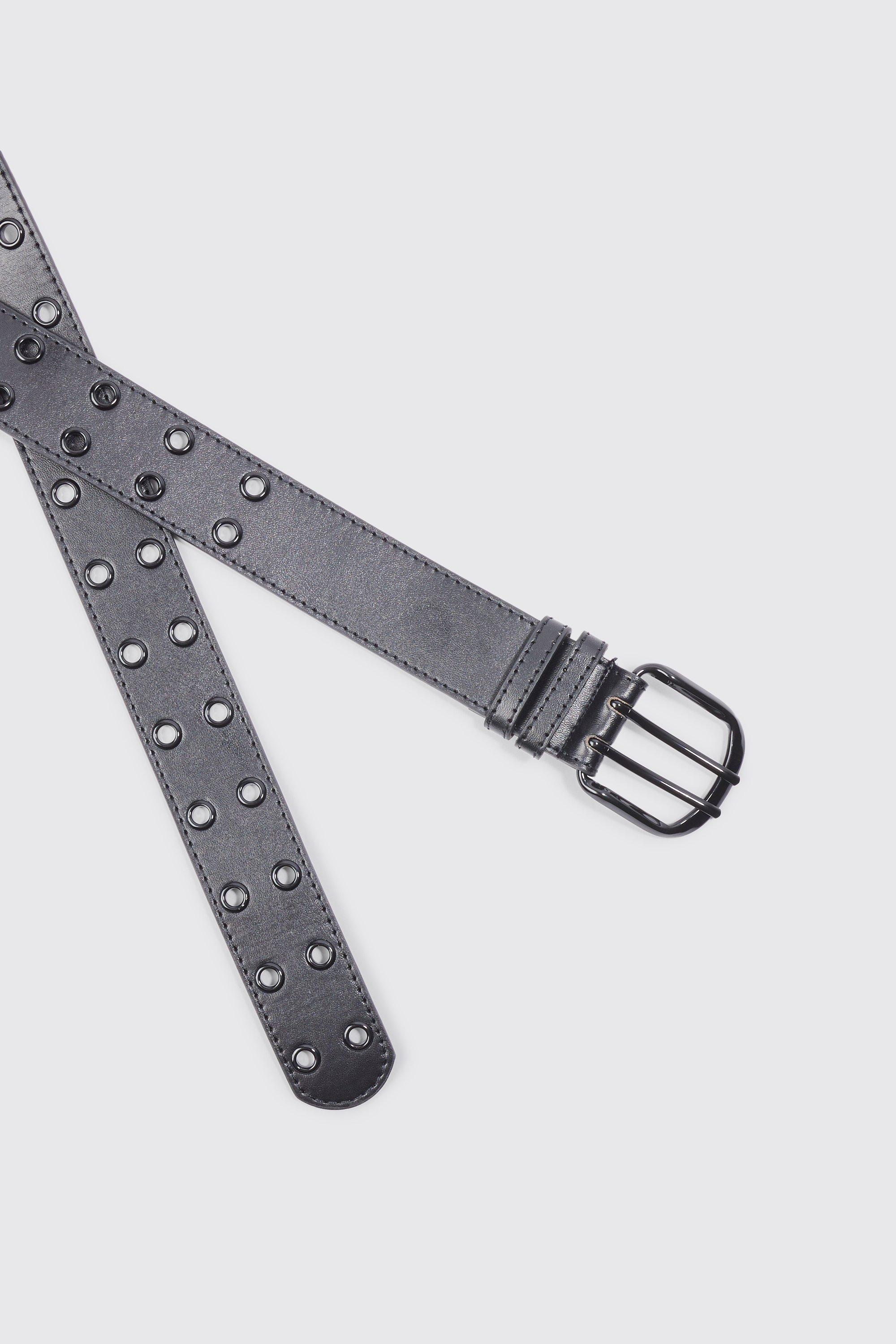 Cinturón de cuero sintético con agujero