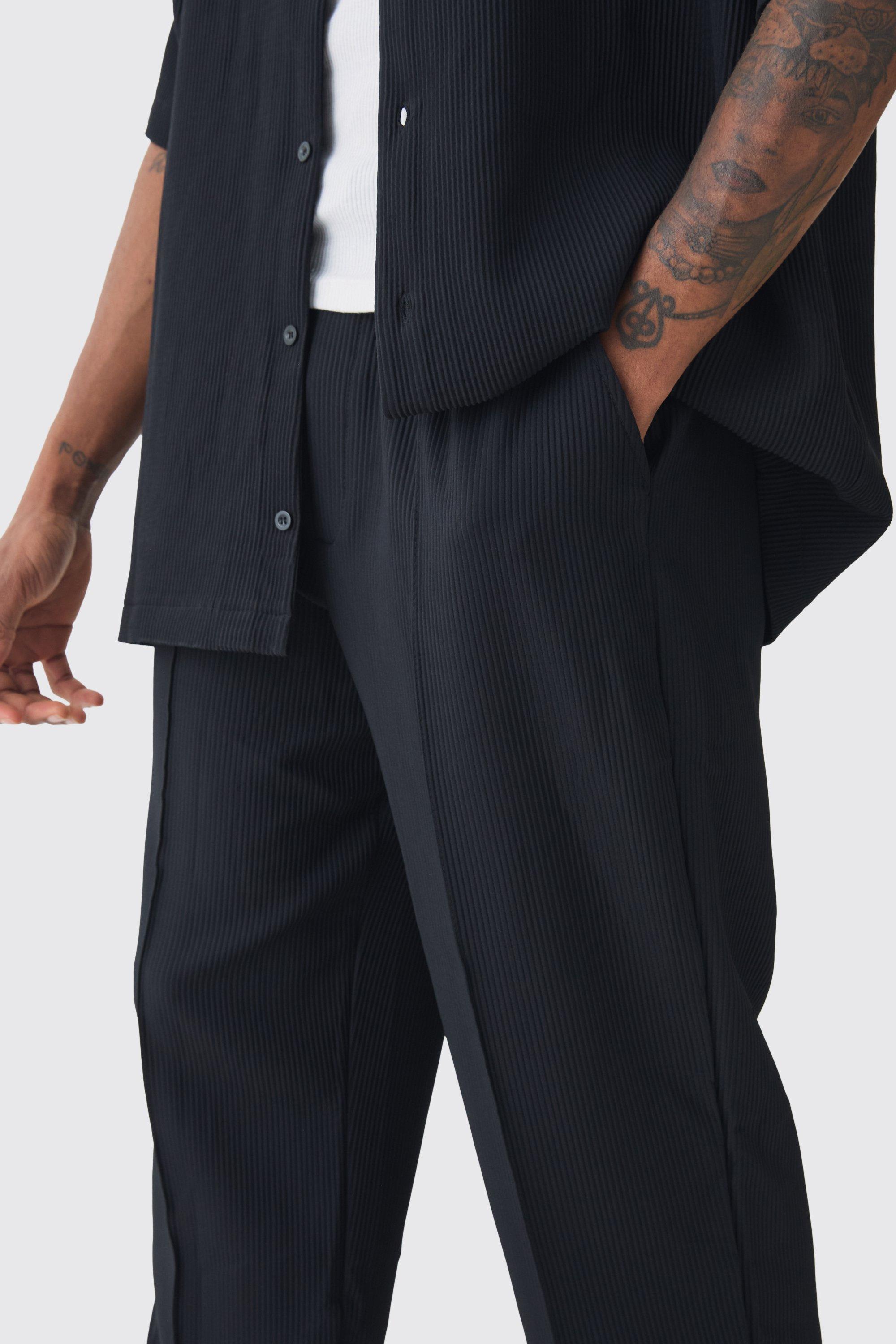 Boohoo hot sale pleated trousers