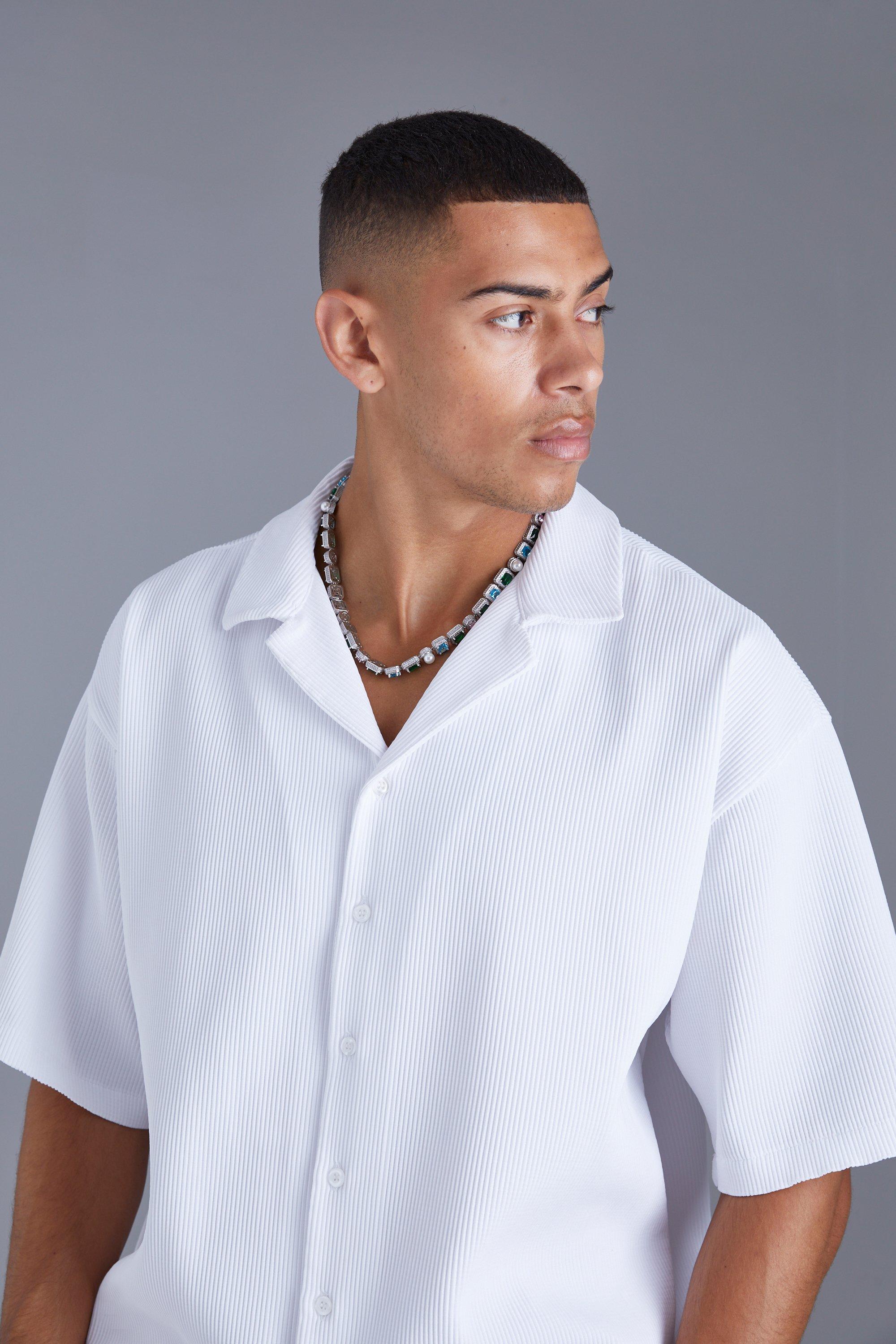 Oversized short sleeve hot sale button down