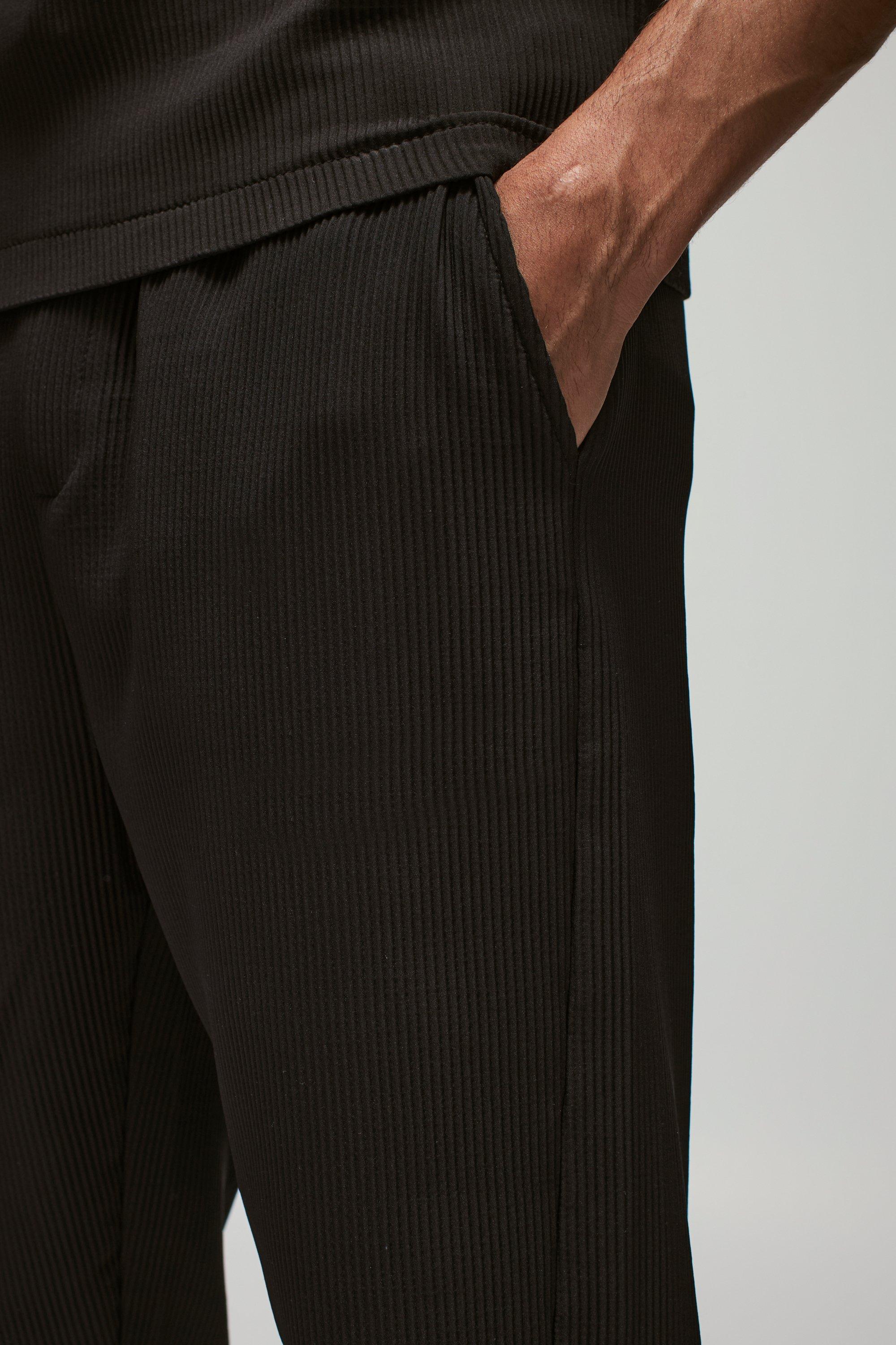 Slim Fit Pleated Trousers