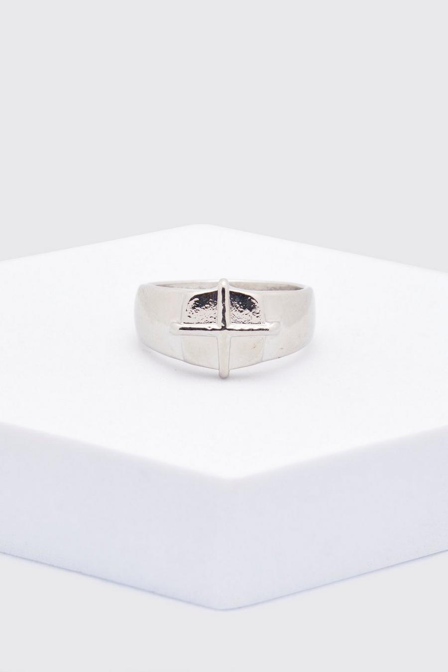 Silver Iced Signet Ring