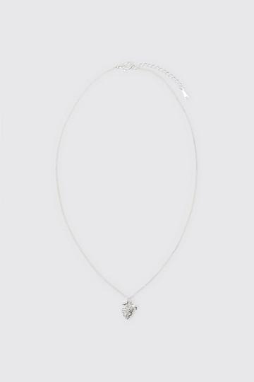 Iced Heart Necklace silver