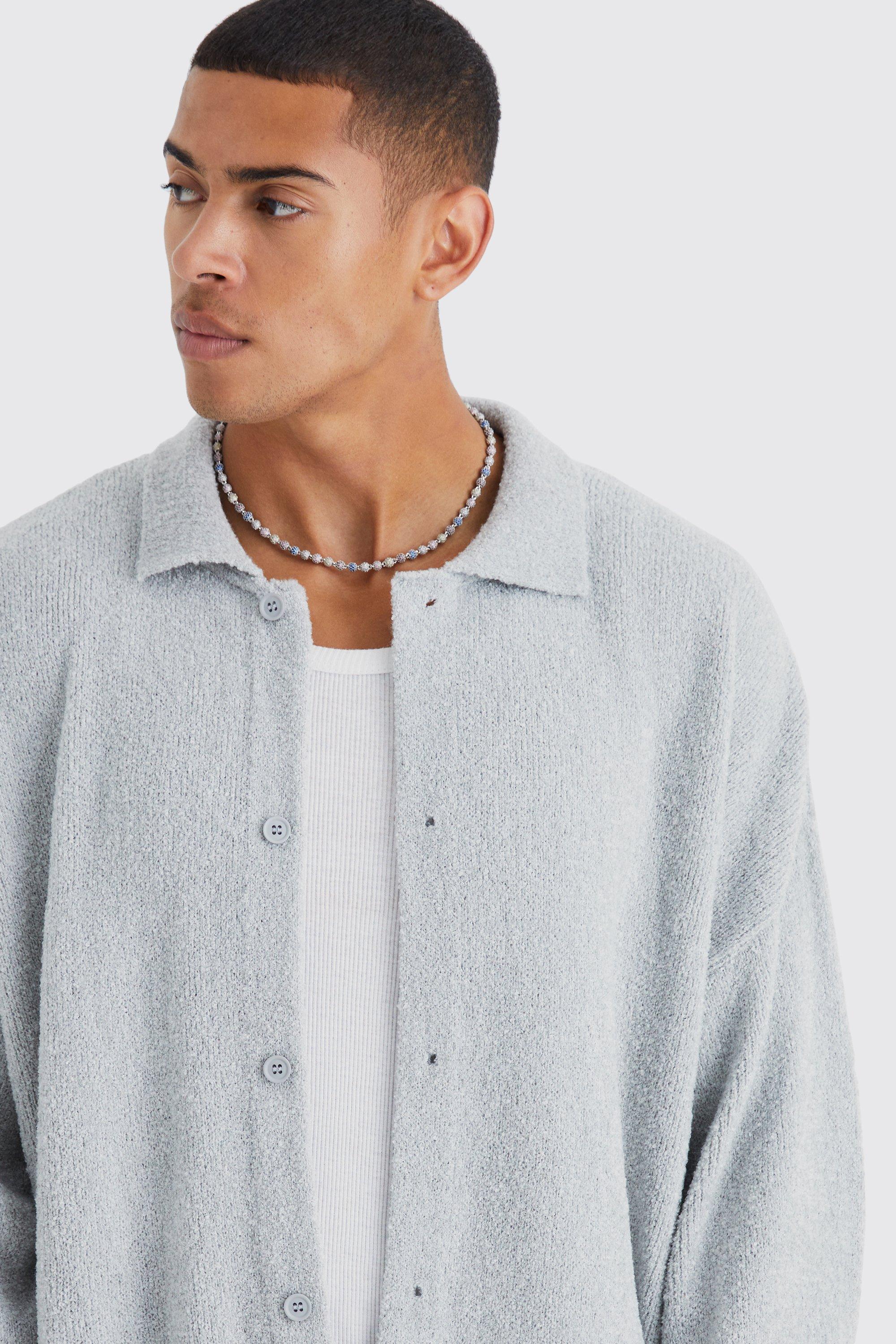 Boxy Fit Brushed Knit Cardigan | boohoo