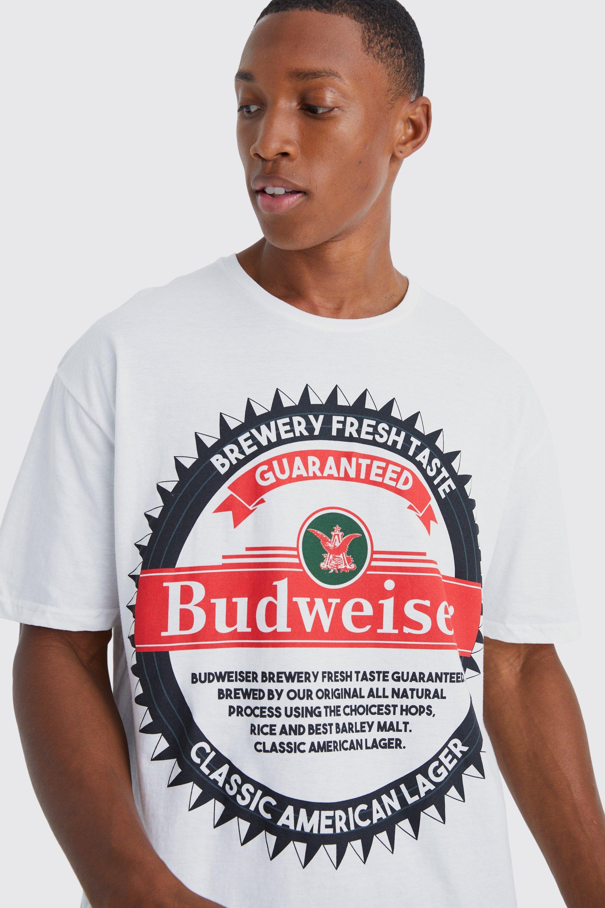 White budweiser 2024 t shirt