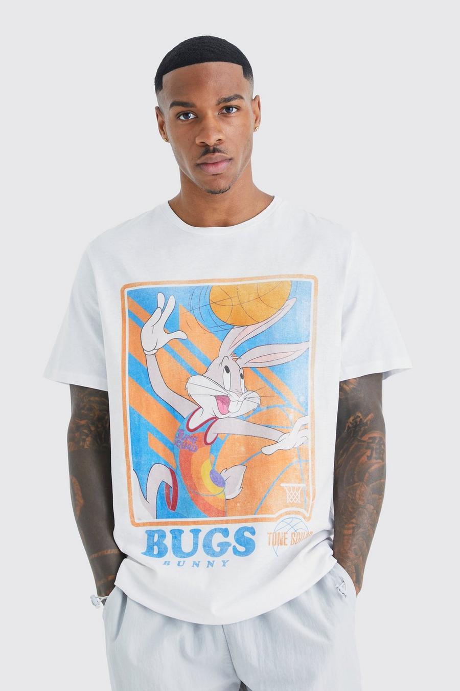 Ecru white Oversized Bugs Bunny License T-shirt