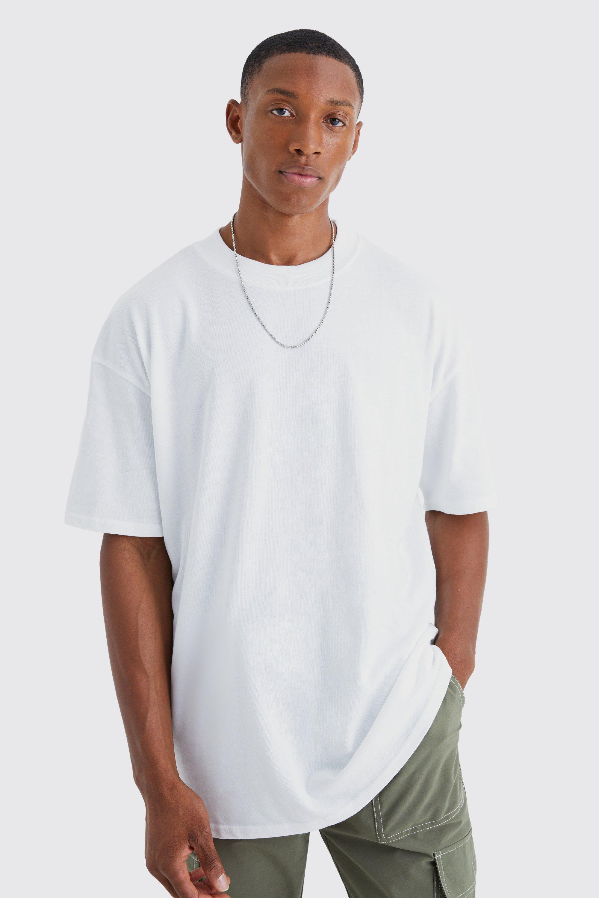 Oversized Extended Neck Homme Y2k T-shirt