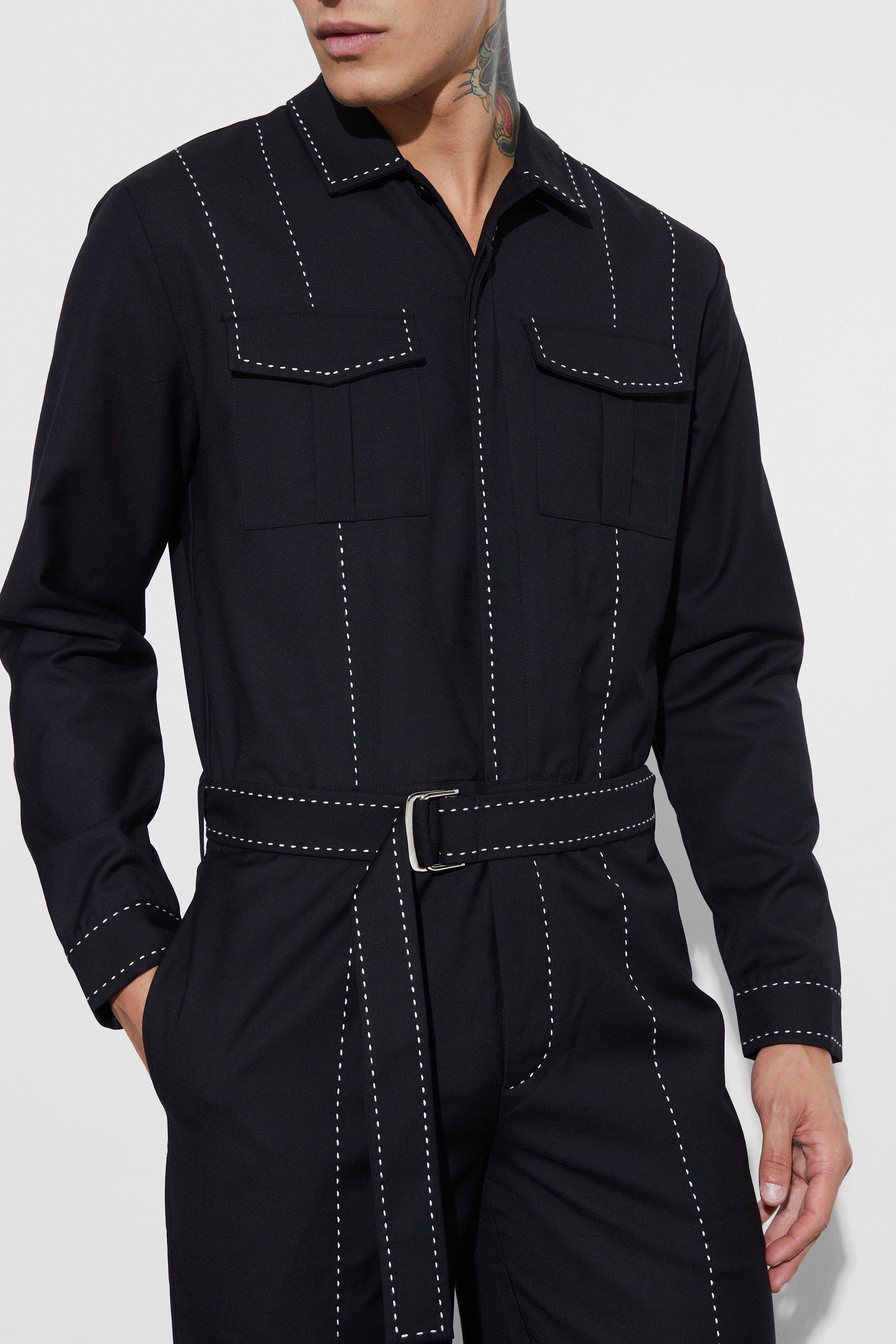 Mens hot sale jumpsuit boohoo