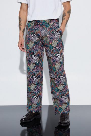 Relaxed Fit Tapestry Suit Pants multi