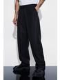 Black Topstitch Relaxed Fit Suit Trouser