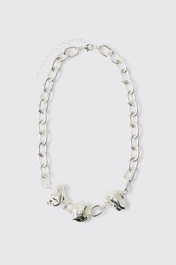 Chunky Metal Necklace silver