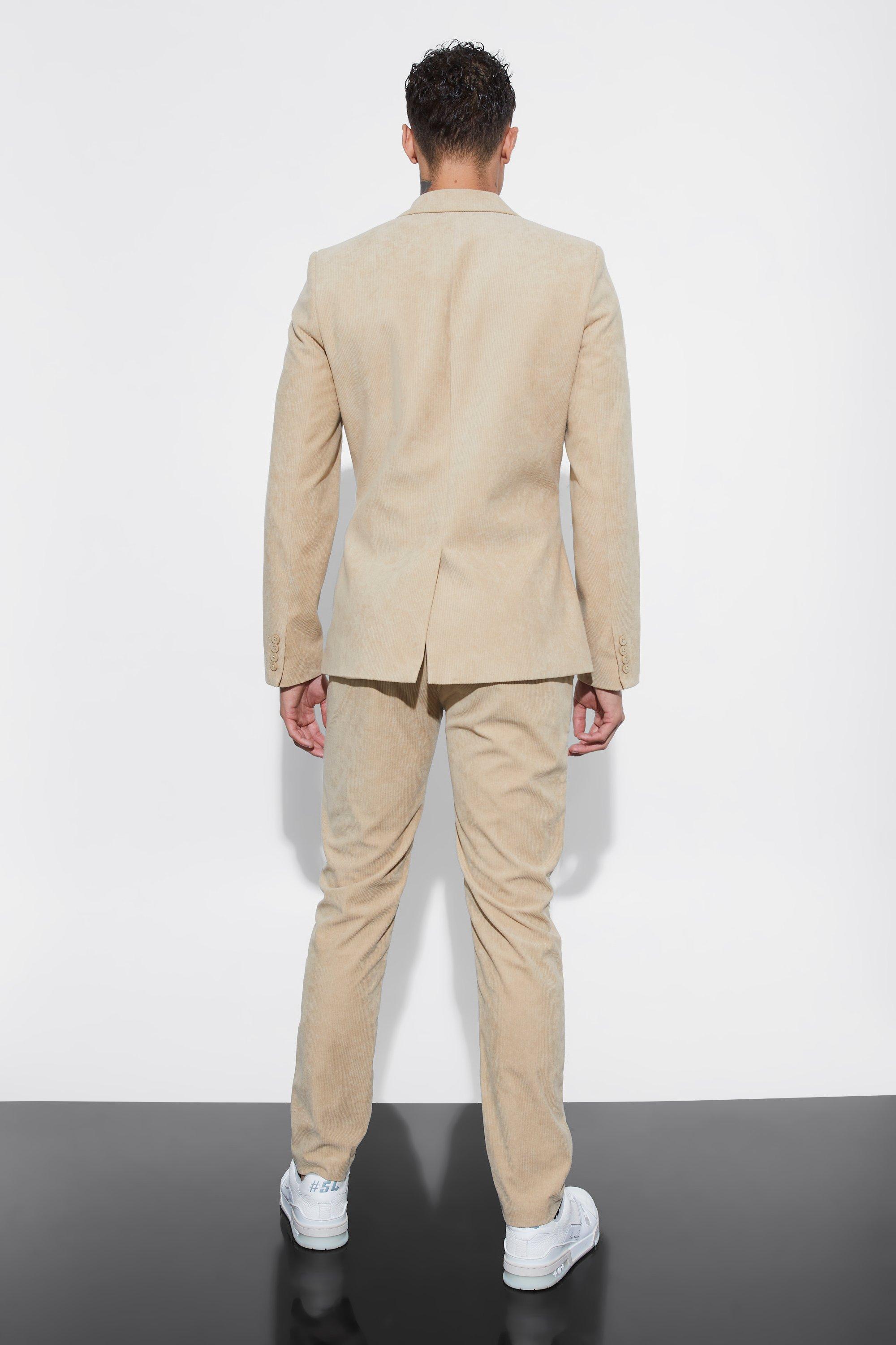 Cream skinny outlet suit