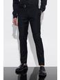 Black Skinny Fit Suit Trouser With Belt Detail