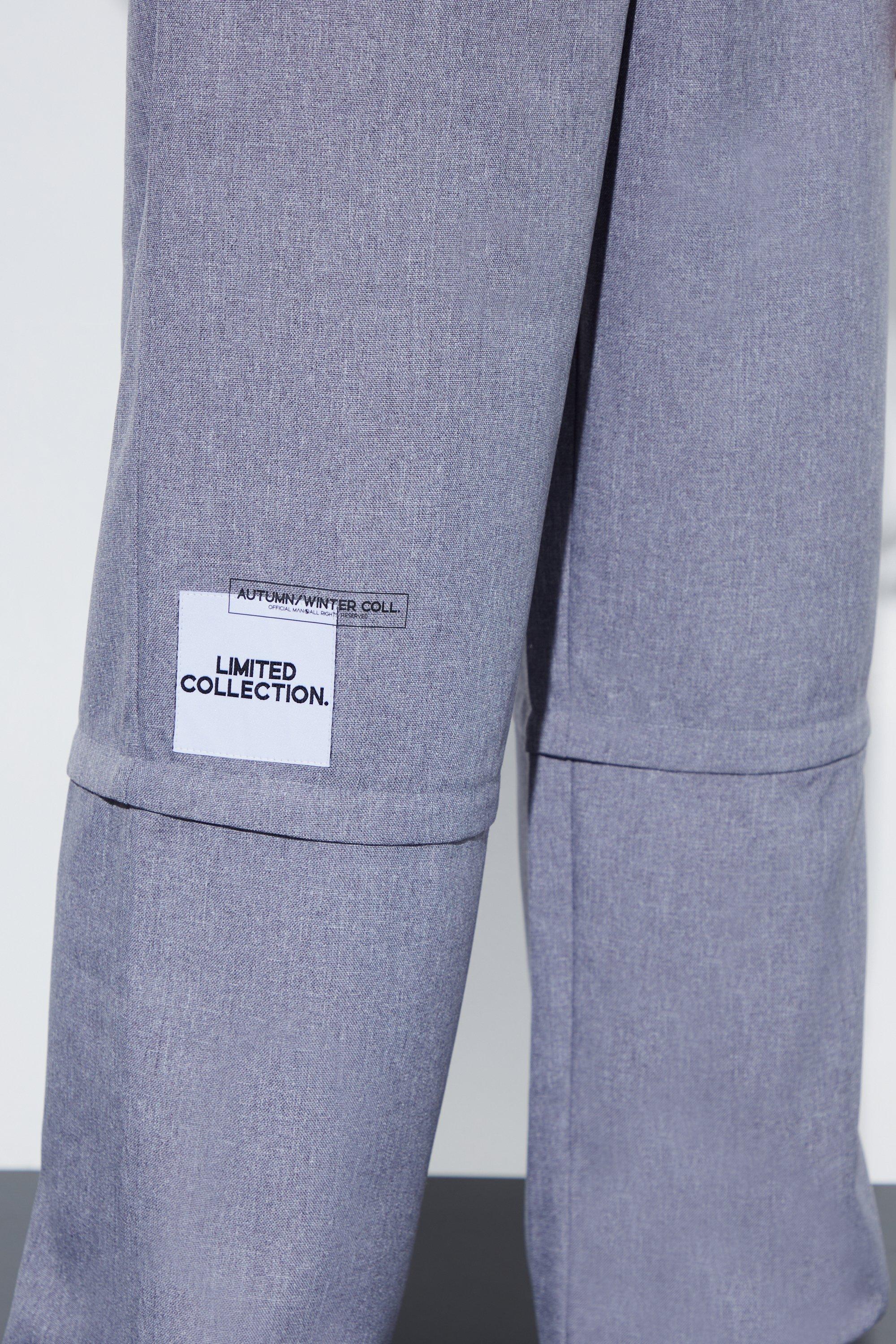 Flared Panel Track Pants - Grey