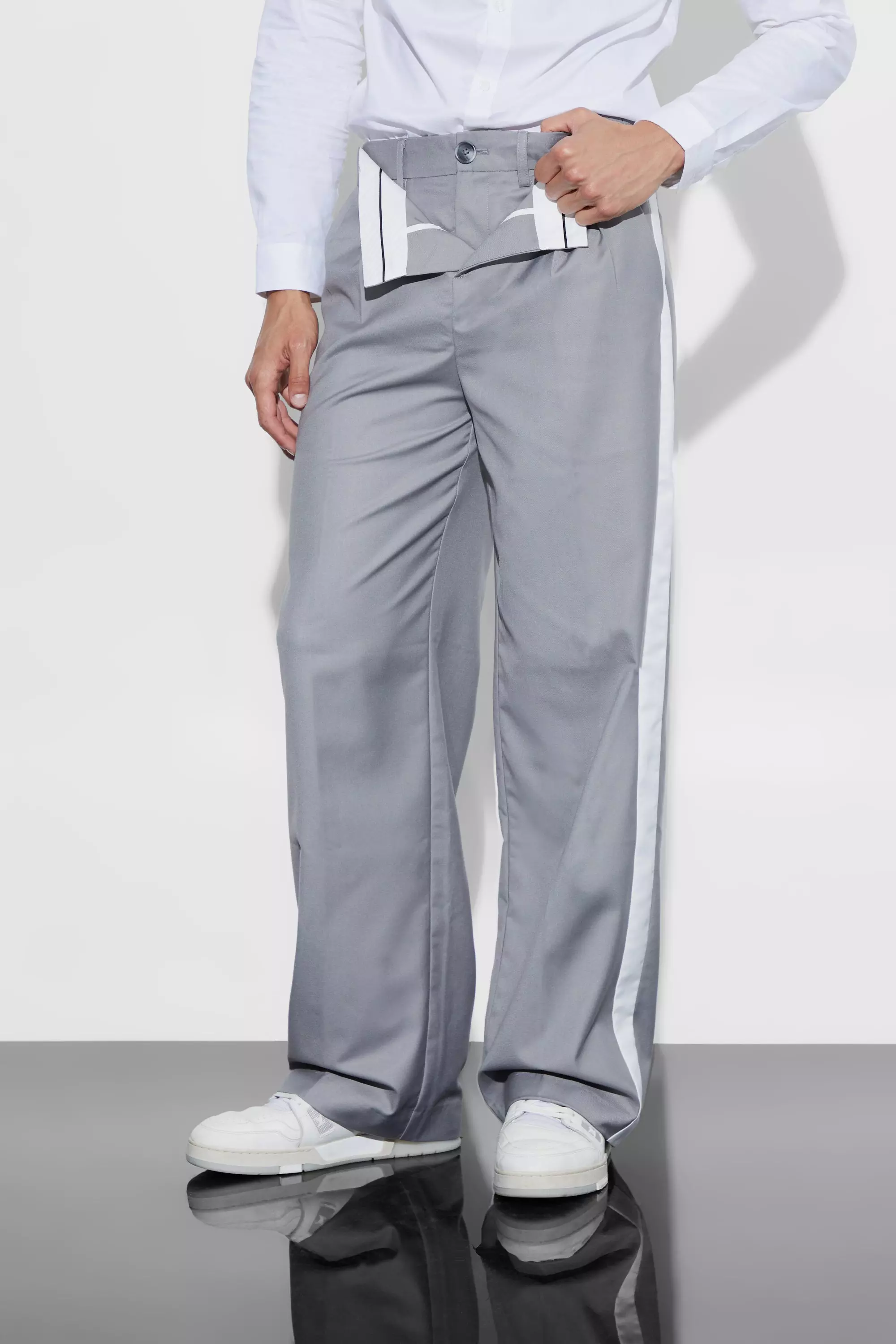 Slate Wide Fit Double Waistband Trouser alternative image