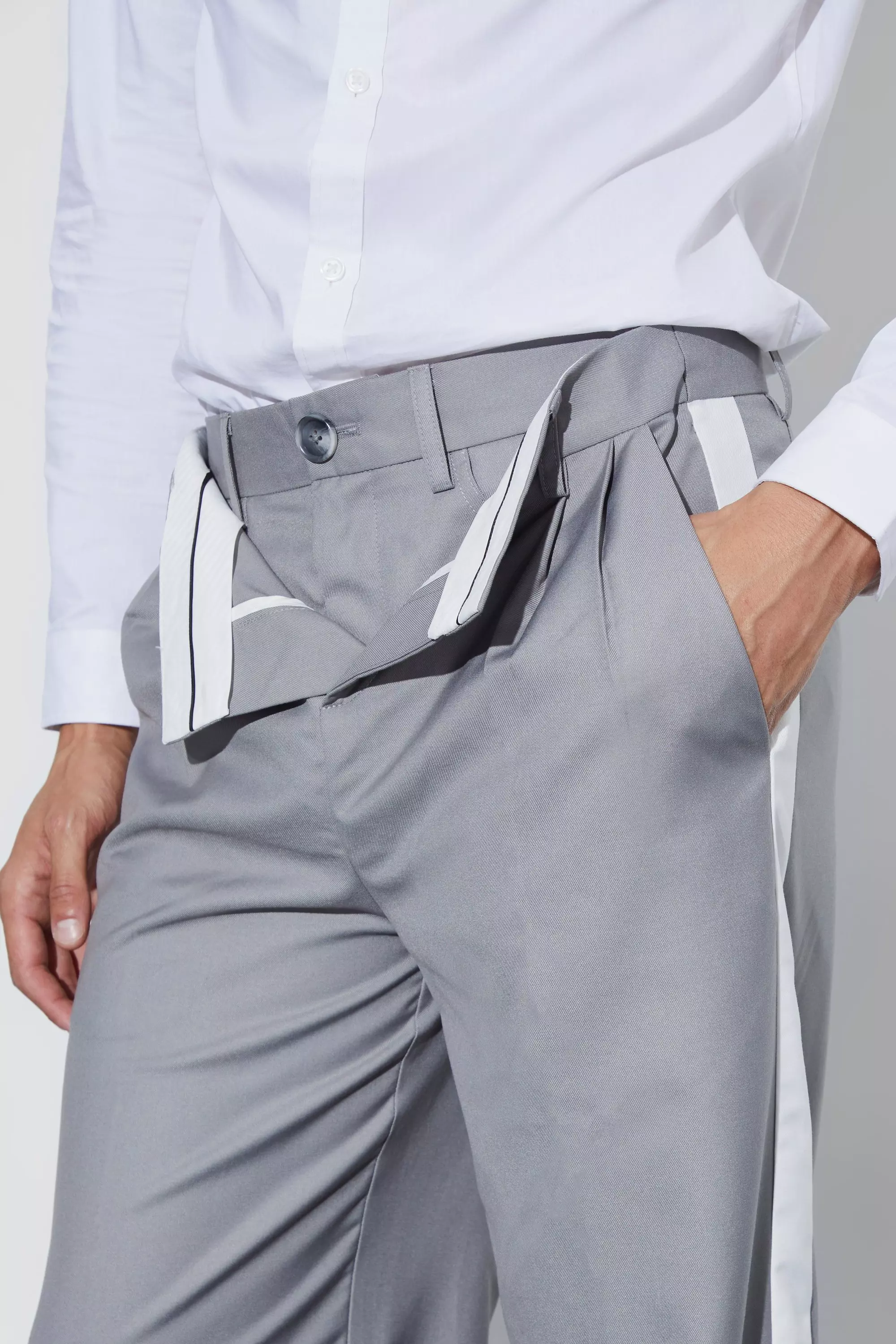 Slate Wide Fit Double Waistband Trouser alternative image