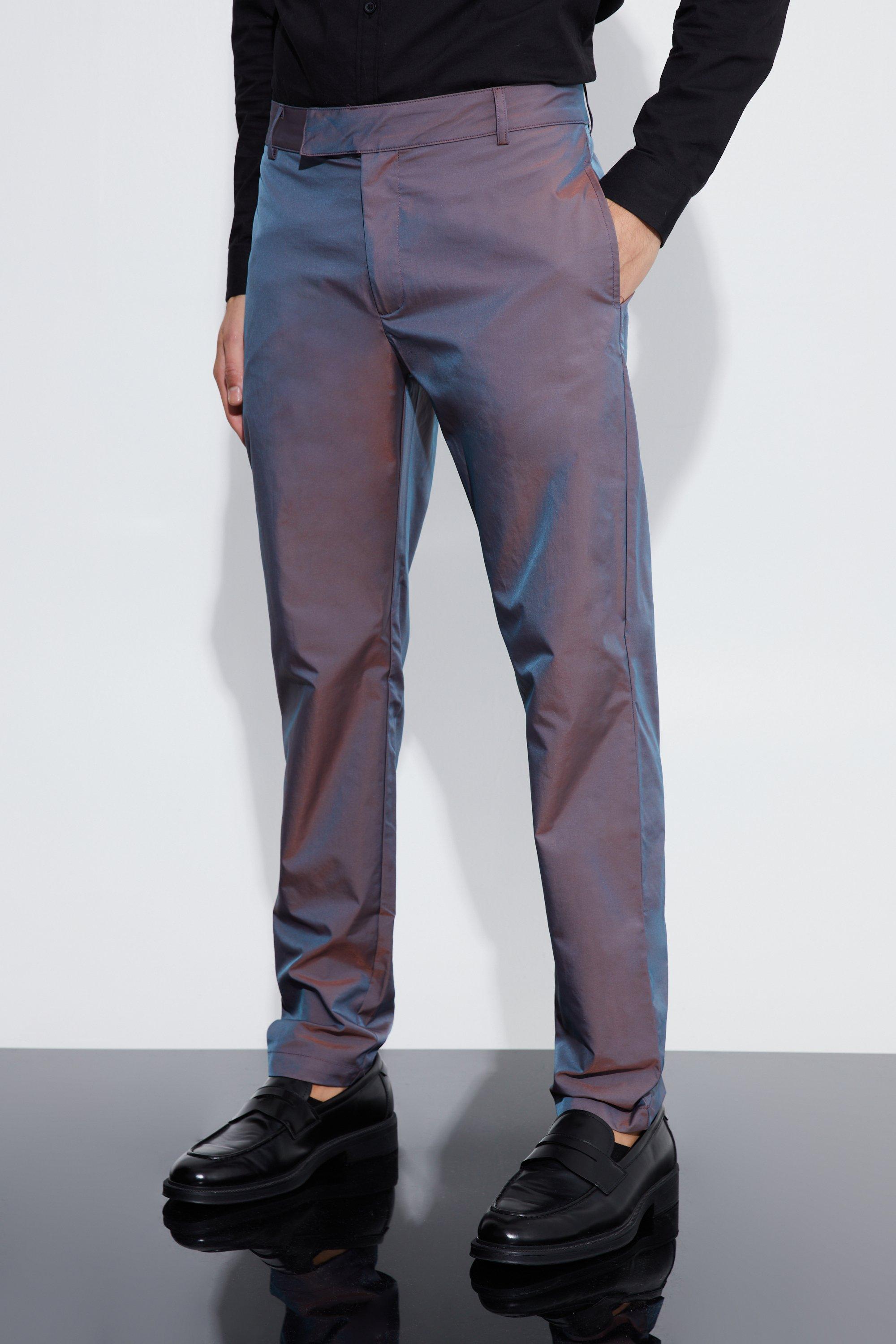 Purple Iridescent Slim Fit Trouser