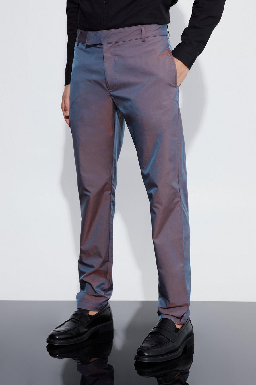 Pantaloni Slim Fit iridescenti, Purple morado