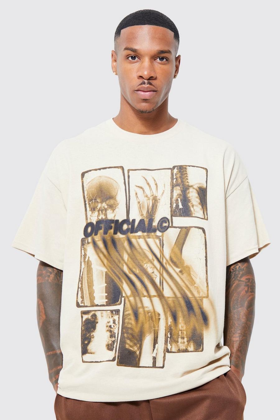 Men's Oversized Official X-ray Graphic T-shirt | Boohoo UK