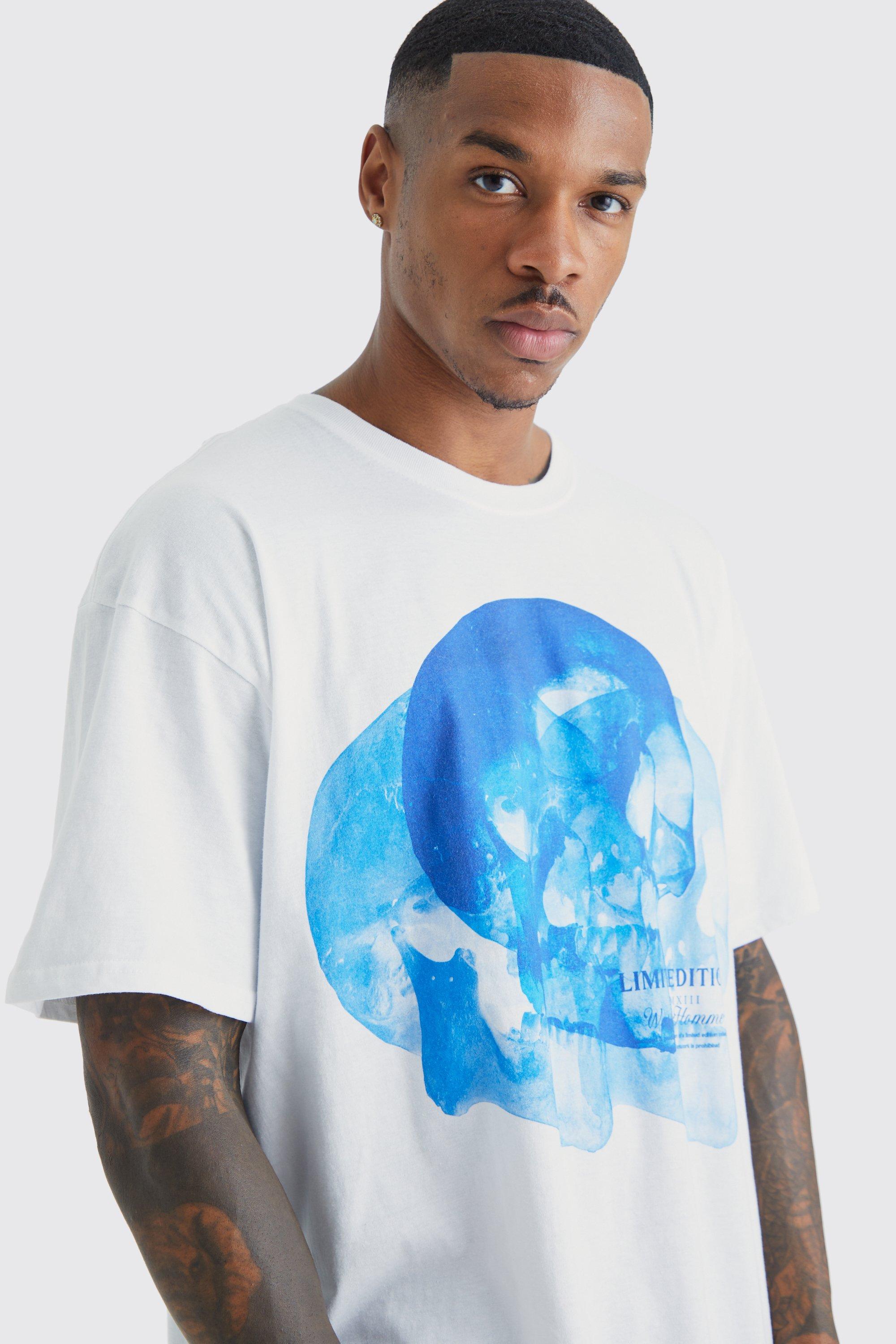 Oversized Limited Edition Skull T shirt boohoo