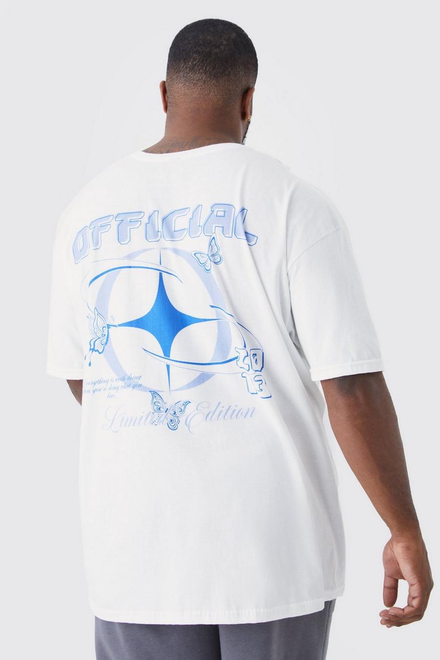 White weiß Plus Oversized Limited Edition Vlinder T-Shirt