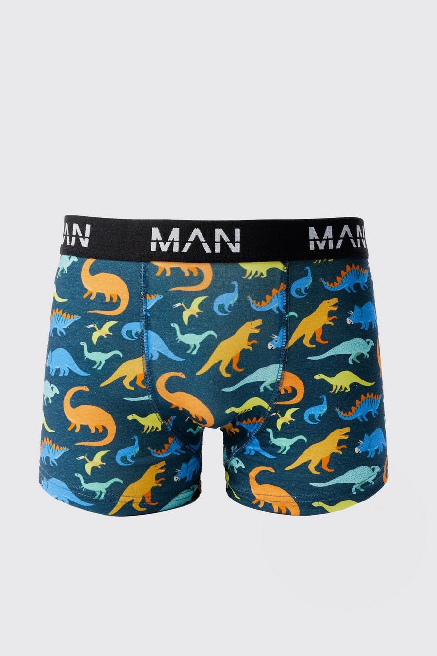 Boxer con stampa di dinosauri, Navy image number 1