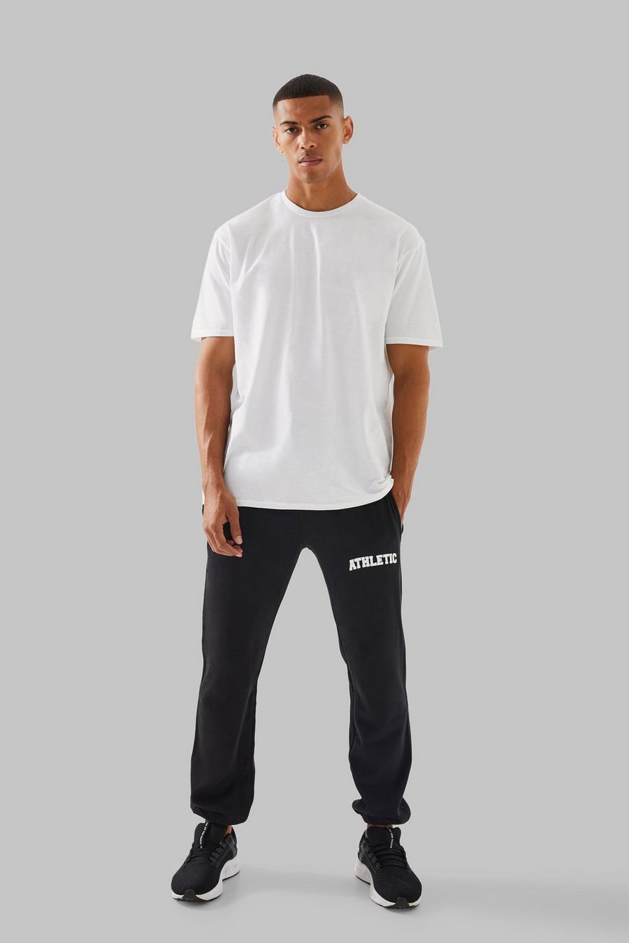 White weiß Man Active Oversized Athletic Tracksuit