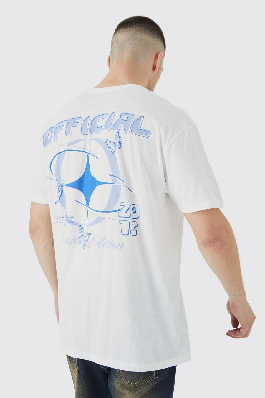 White Tall Oversized Limited Edition Butterfly T-shirt