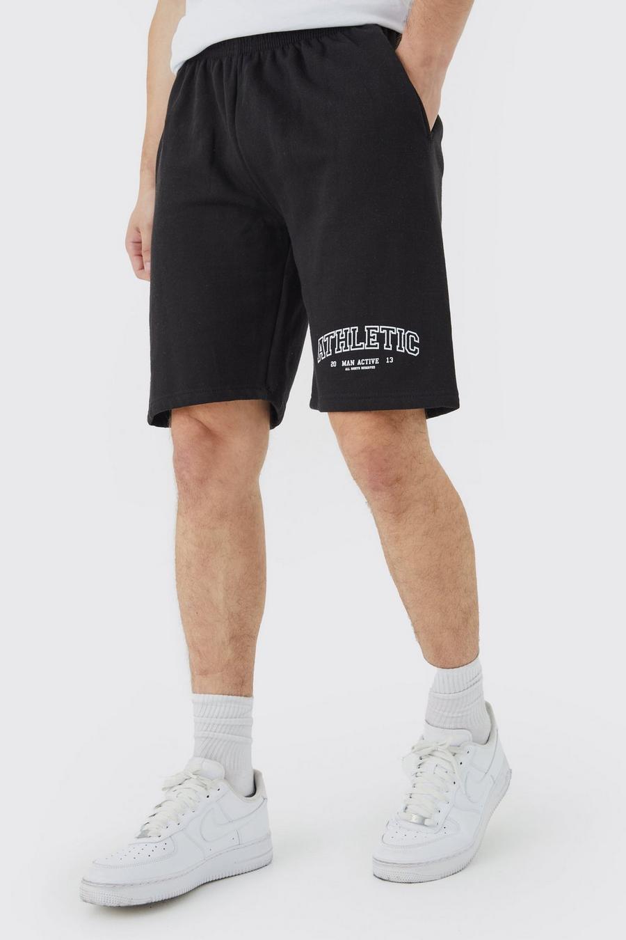 Tall Oversize Man Active Athletic Shorts, Black image number 1