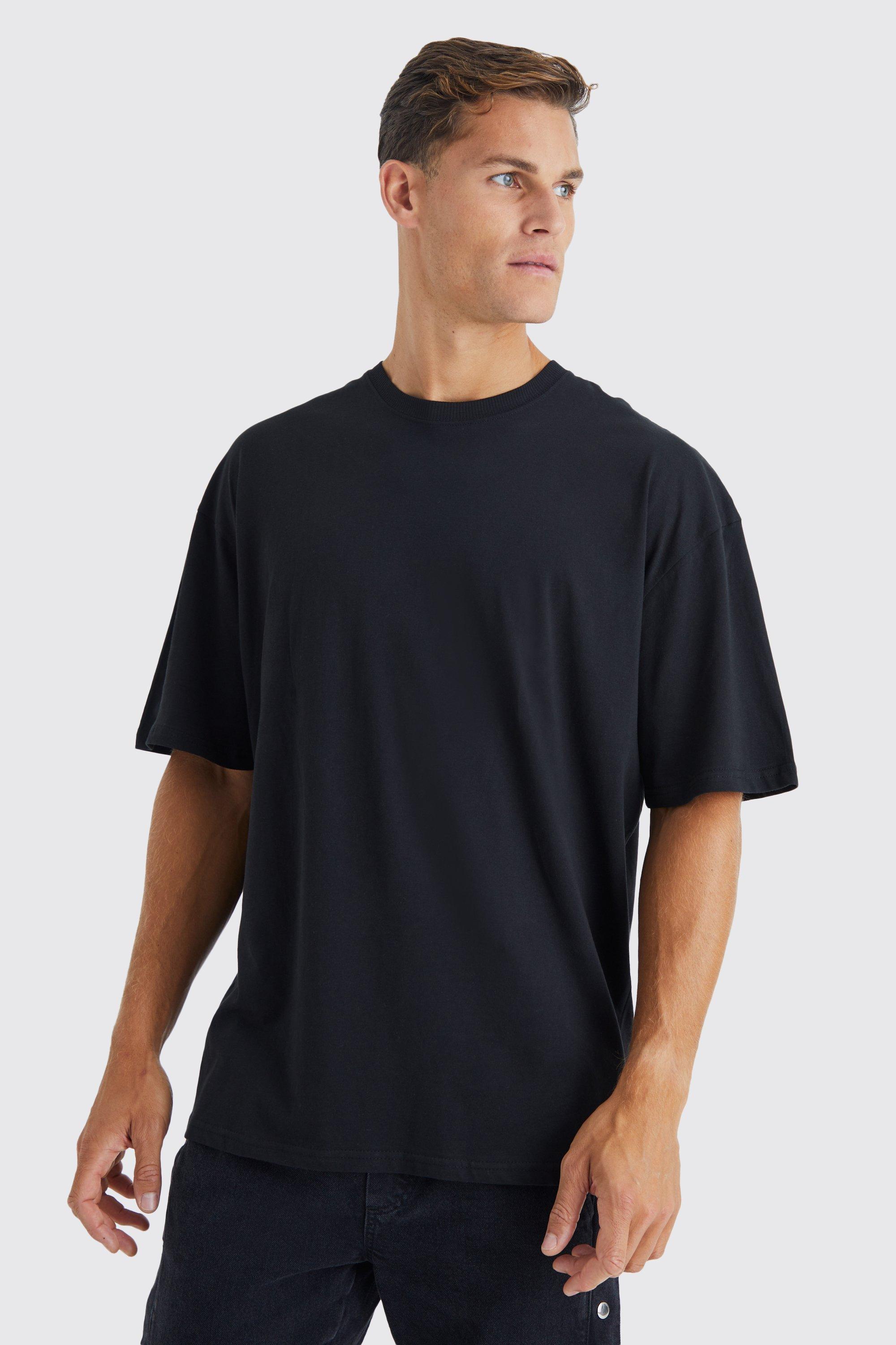 Mens long back t shirt store
