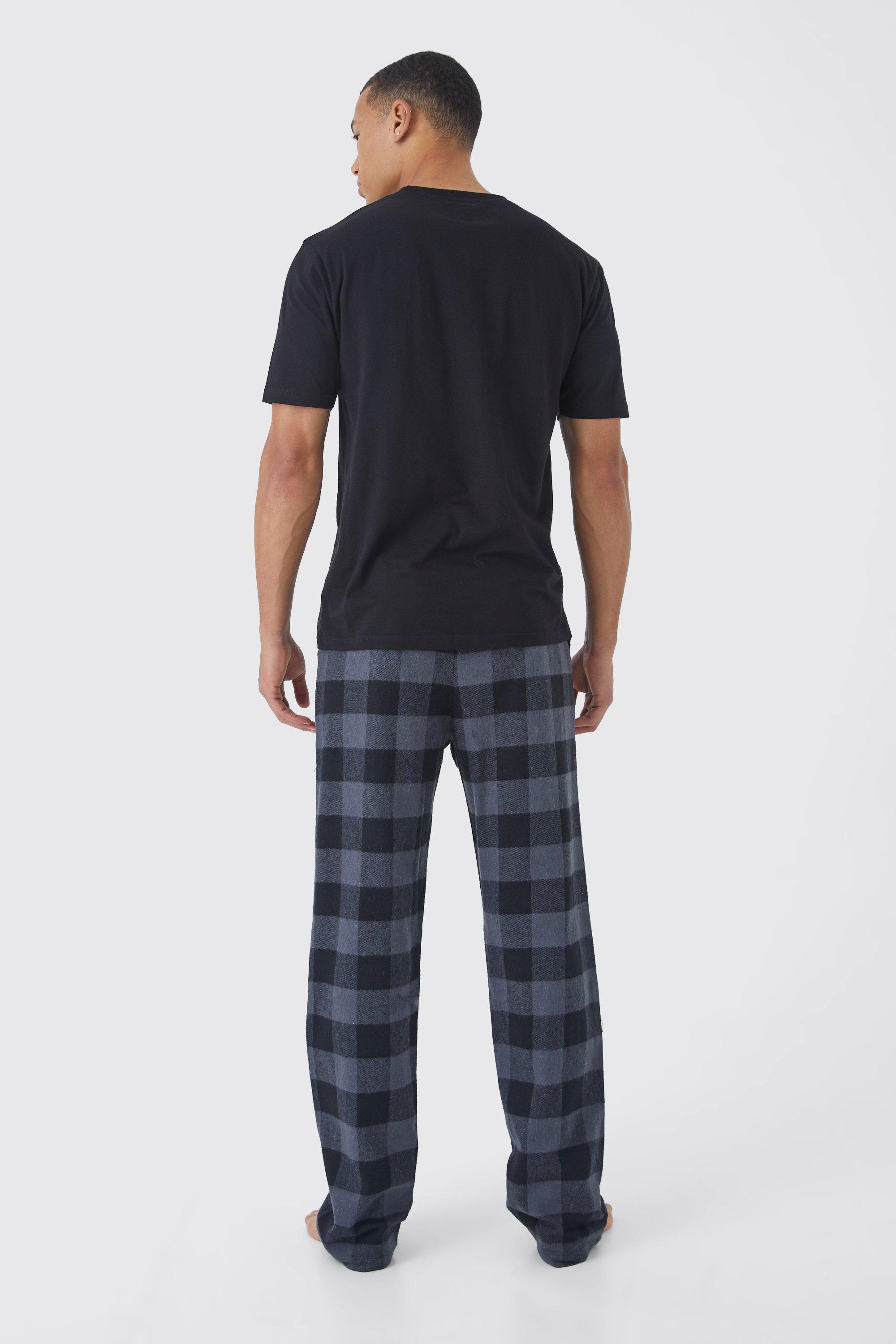 Plus Woven Check Loungewear Pants