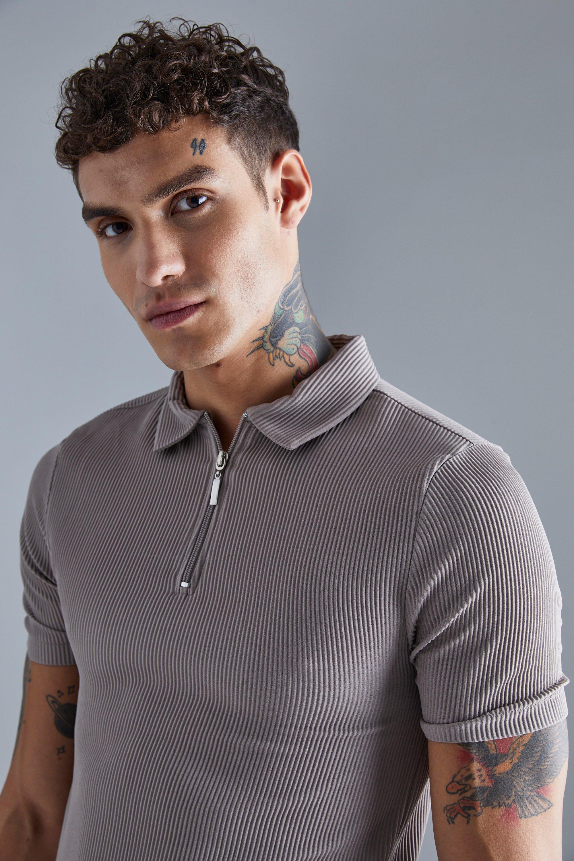 Zipped shop polo shirt