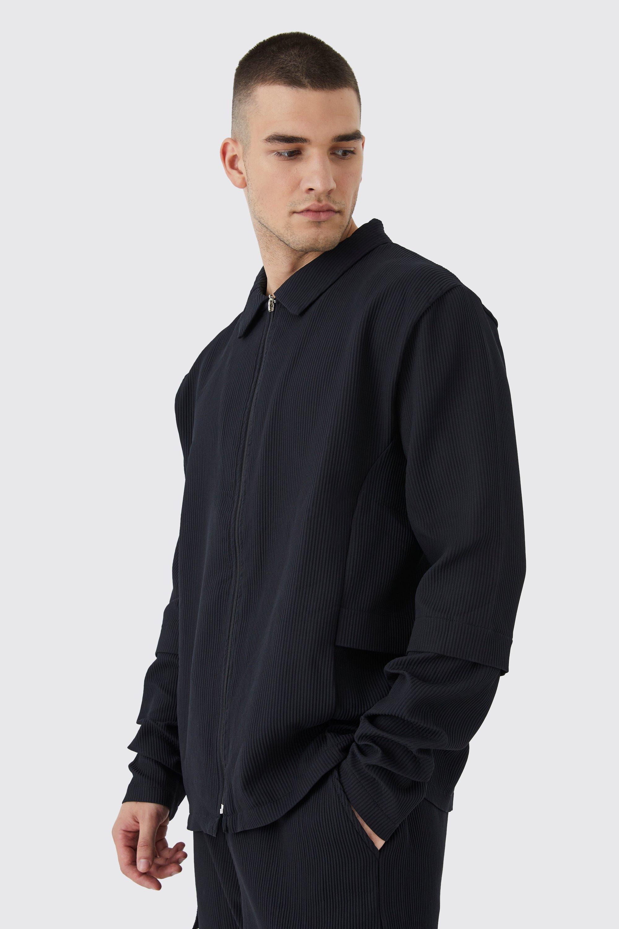 Tall Pleated Zip Shirt & Elasticated Straight Cargo Set