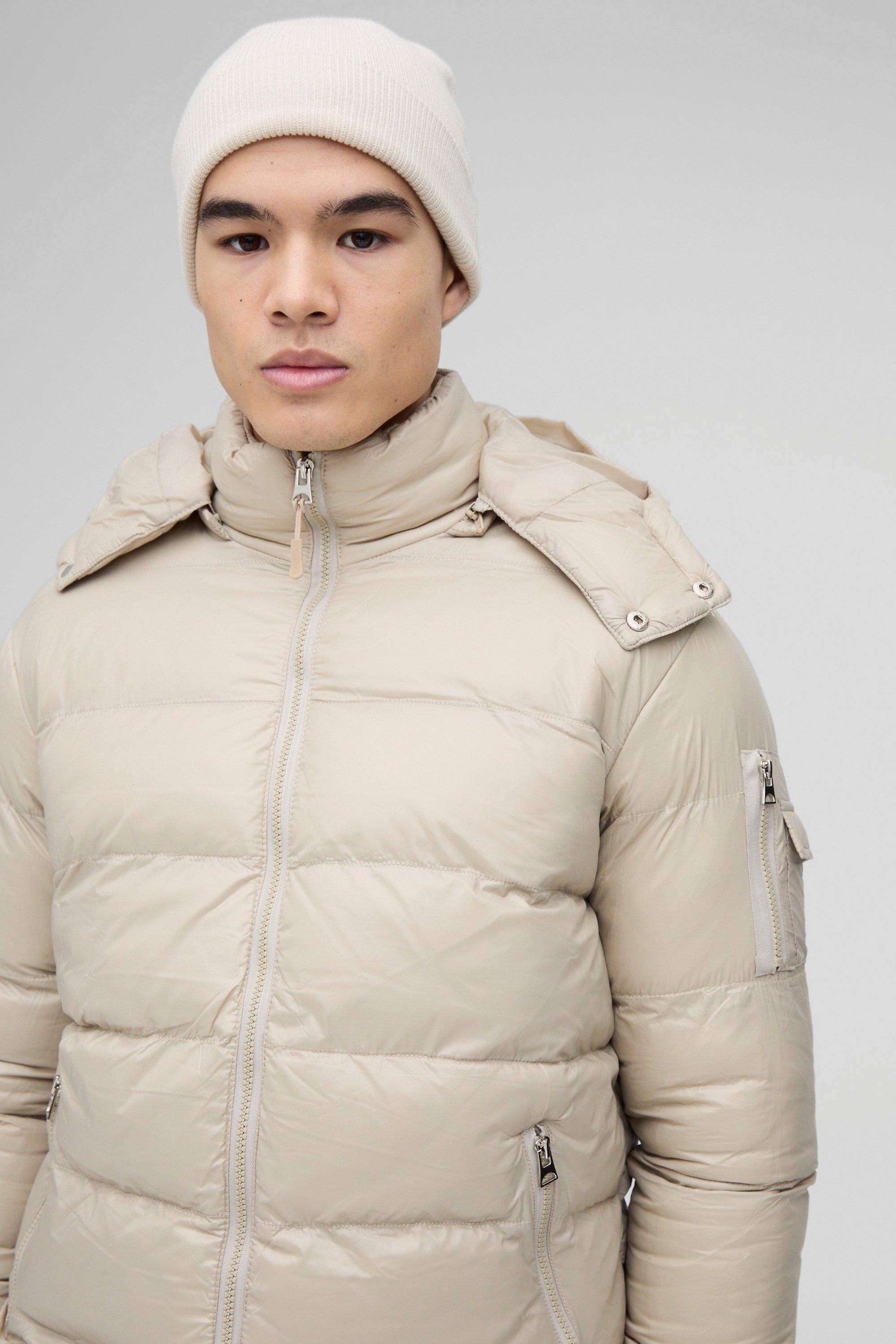 Mens padded puffer on sale jacket