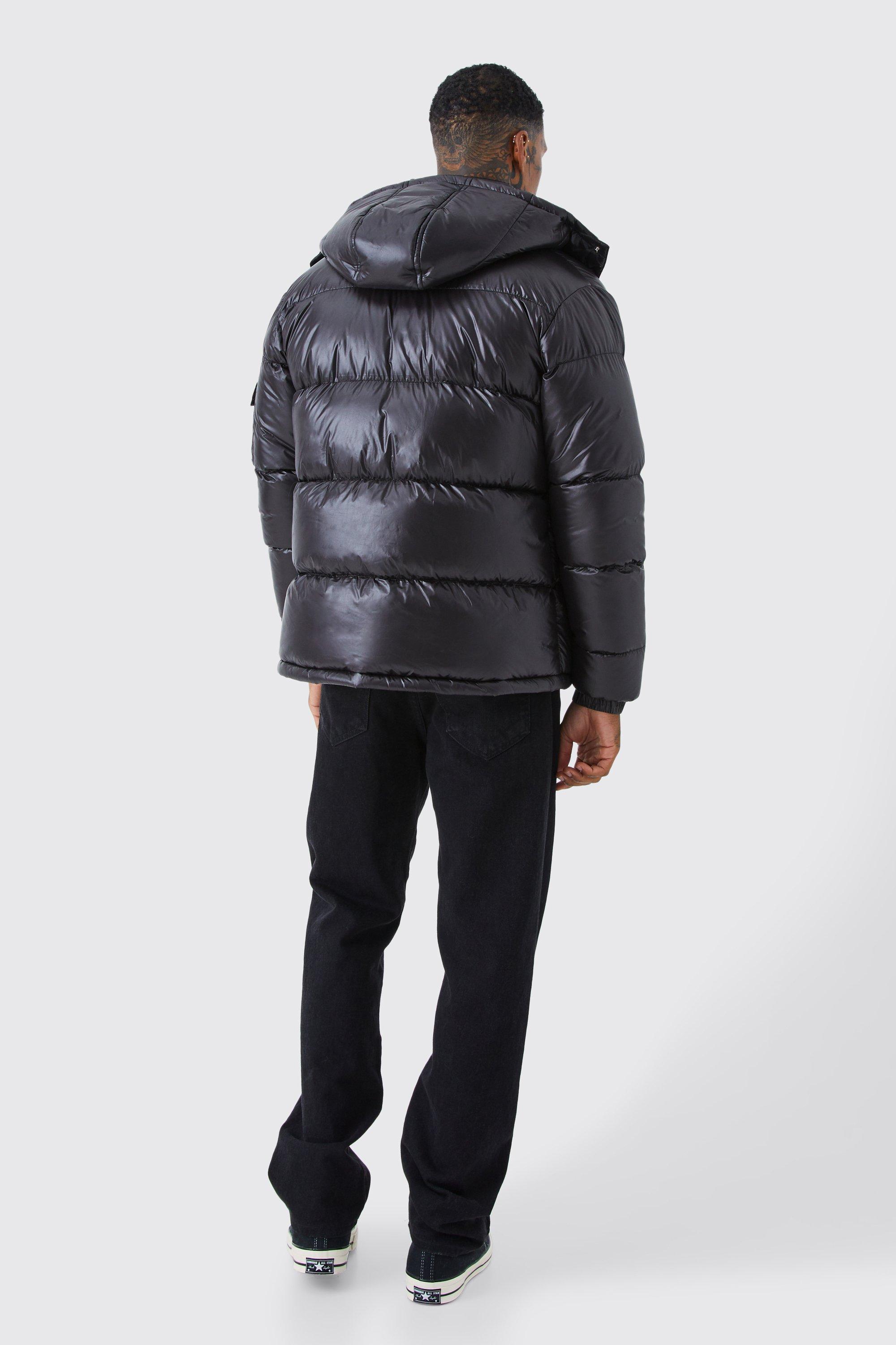 Mens high shine store puffer jacket