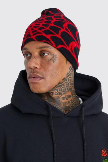 Spiderweb Graphic Beanie black