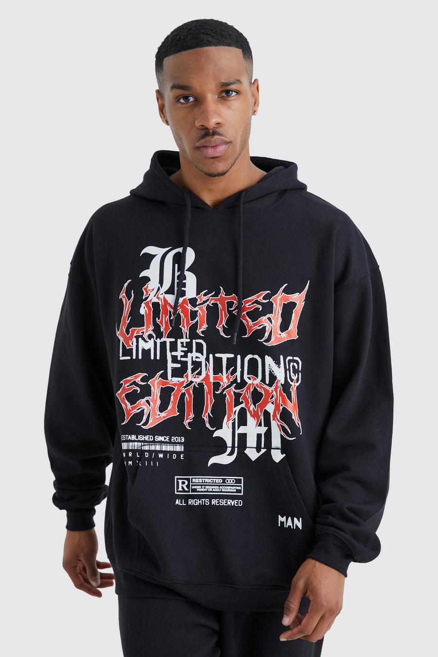 Black Limited Edition Graphic Hoodie