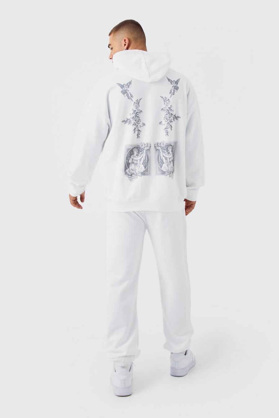 White Renaissance Graphic Hooded Tracksuit