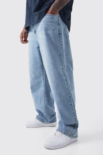 Light Brown Plus Relaxed Rigid Jeans