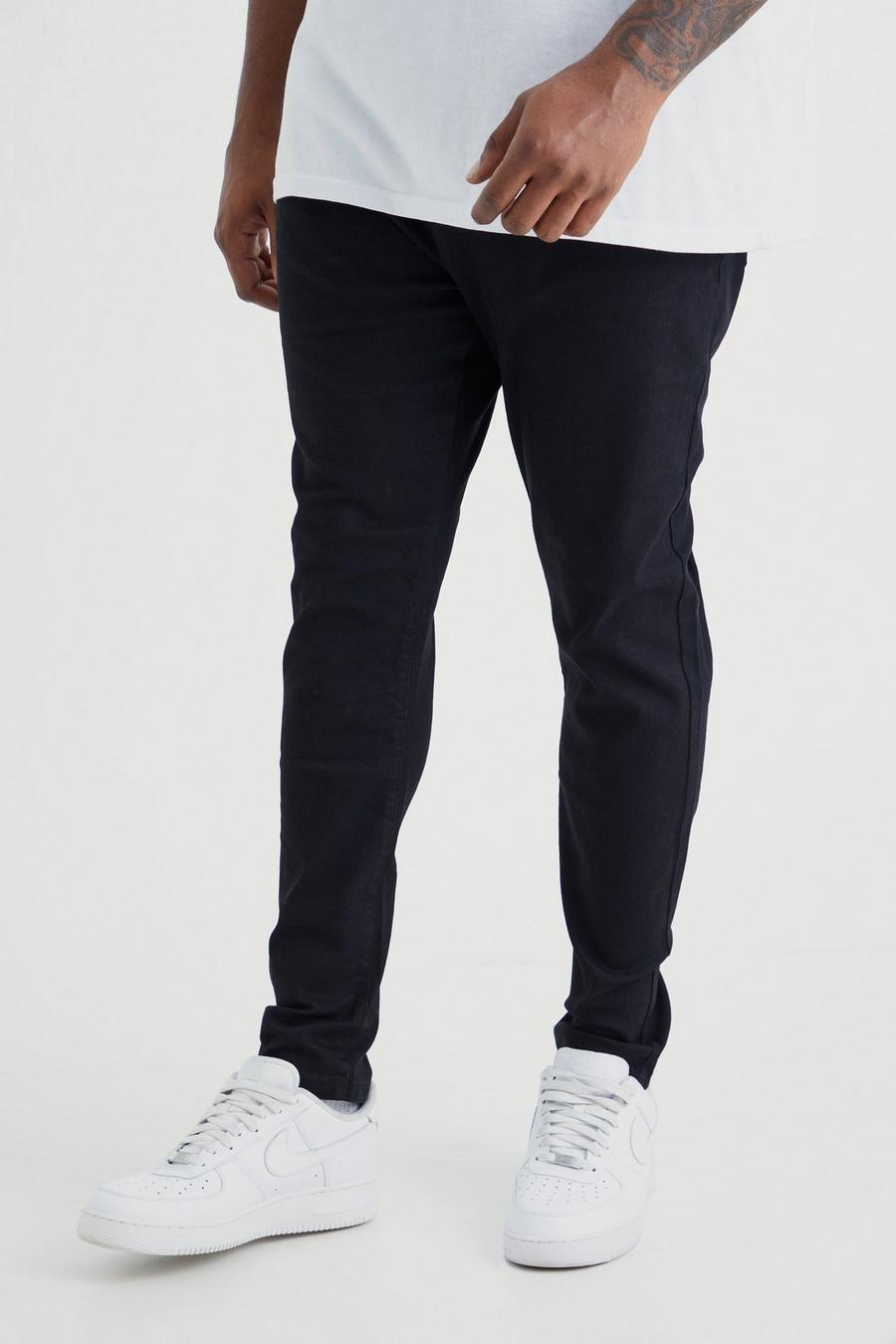 True black Plus Super skinny jeans med stretch