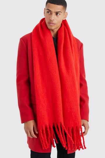 Chunky Knit Scarf red