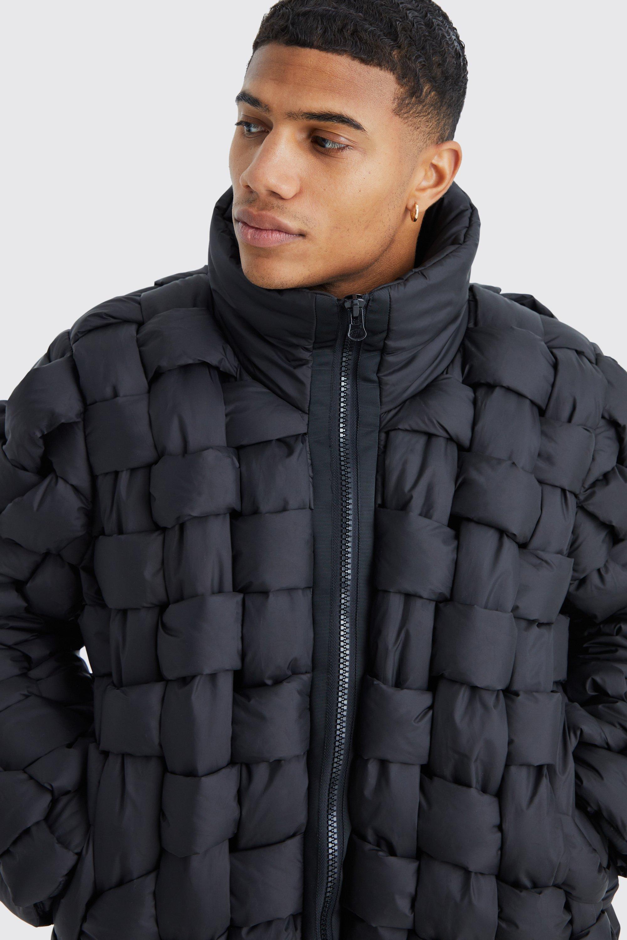 Hand Weft Nylon Puffer in Black