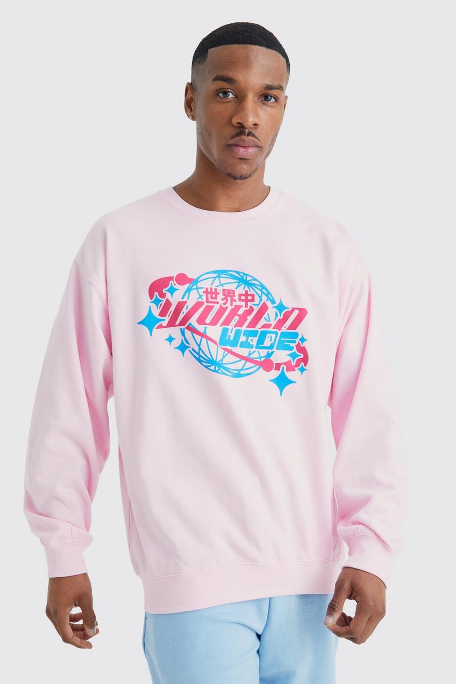 Light pink Worldwide Graphic Sweatshirt