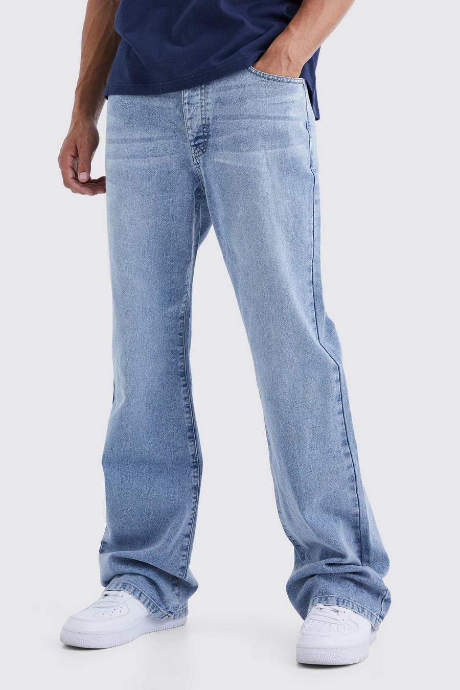 Light blue Tall Relaxed Rigid Flare Jean